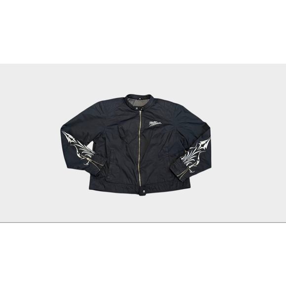 Harley-Davidson Women’s Black/White Tribal Embroidered Moto Riding Jacket Sz 1W - Picture 11 of 11